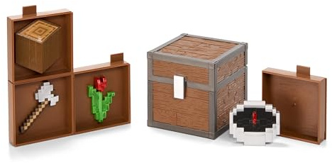 NOBLE Minecraft Set Wald Beutetruhe 10Cm