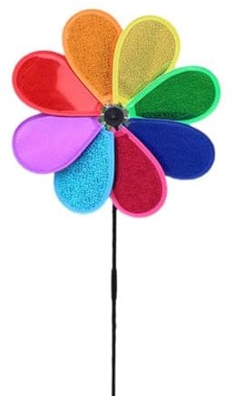 Windspiel für Hof und Garten, Blumen-Windmühle, Regenbogen-Windmühle, reflektierende Regenbogen-Windräder, Windm, Blumengarten, bunt