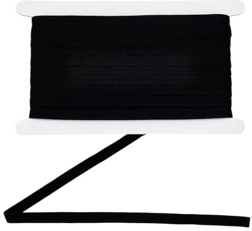 MAYJOYDIY 10 m Schwarzer BH Träger Gummibandbesatz 10mm Plüsch Nylon Spandex BH Gummiband Schultergurtbesatz Für BH Träger Dessous Herstellung Unterwäsche Nähen