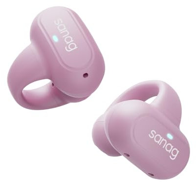 SANAG Z50SPro - Auricolari aperti, con clip, Bluetooth 5.3, leggeri e confortevoli, vestibilità stabile, 56 ore di riproduzione, IPX4, impermeabili, con suono HIFI, cuffie senza fili per correre