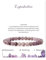 LOCCY Echtes Naturstein Armband für Damen, 4mm Perlenarmband Yoga Armband für Muttertag Geburtstag Valentinstag Geschenke für Mama Tochter Oma Enkelin Schwester (6mm-Lepidolith)