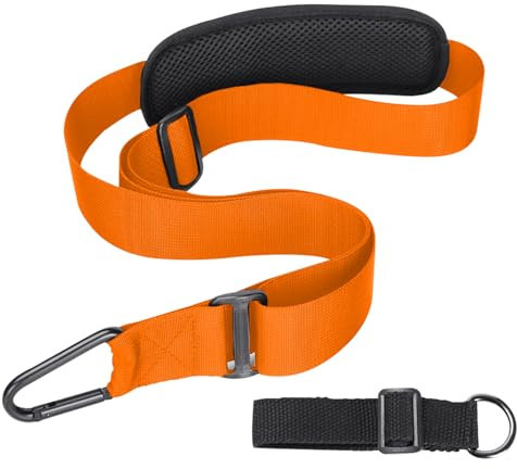 Generic Strimmer Harness Padded Shoulder Strap (Orange) - Adjustable Mower Harness for Brushcutter & Grass Trimmer, Comfortable and Durable Nylon Body Strap, Universal Fit for Most Trimmers