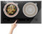 KR KITCHENRAKU 2 STÜCKE Thermochrome Induktionskochfeld-Schutzmatte – (magnetischer) Kochfeld-Kratzschutz für Induktionsherd (Helles Weiß)
