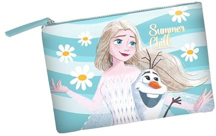 Disney Frozen 2 Chill-Borsa da Toilette Pochette Soleil, Blu, 30 x 22 cm