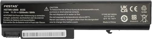 11.1V 5200mAh/58Wh TD06 TD09 HSTNN-IB68 HSTNN-IB69 HSTNN-UB68 Batterie Compatible avec HP EliteBook 6930p 8440p 8440w Compaq 6530b 6730b 6735b ProBook 6450b 6455b 6540b 6545b 6550b 6555b