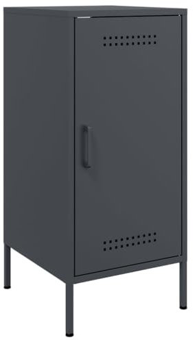 Küchenmöbel Einzelteile Aktenschrank Vitrinenschrank Barschrank - Sideboard Anthrazit 36x39x79 cm Stahl für Balkon Flur Küche Wohnzimmer