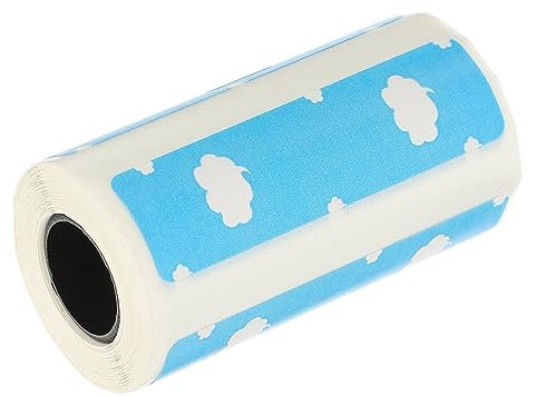 Angoily 1 Rolle Thermoetikettenpapier Fotopapier Sofortbildkamera-papier Thermodruckpapiere Thermalpapier Selbstklebendes Thermotransferpapier Thermaldruckpapier Thermopapier Blau