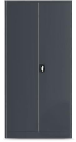 Jan Nowak Werkzeugschrank TC01A Werkstattschrank Garagenschrank Universalschrank Lagerschrank Pulverbeschichtet Flügeltüren Stahlblech 180 cm x 90 cm x 50 cm (Anthrazit)