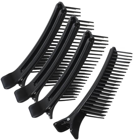 ADOCARN 4pièces Pinces à Cheveux Coiffer Professionnelles Pour Salon Pinces Sectionnantes Antidérapantes Accessoires Coiffure Pour Cheveux Fins Et Coiffages