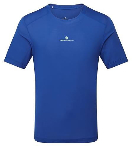 Ronhill Running, Men's Tech S/S Tee, DarkCobalt/FluoGreen, S