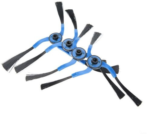 EffiFish Lot de 4 brosses latérales de rechange pour aspirateur robot Samsung Navibot VC-RM72VR VC-RM96W VC-RM84V Noir