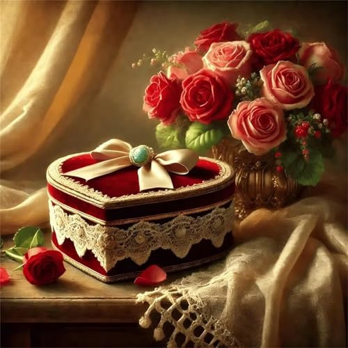 Puzzle 150 Teile für Erwachsene und Kinder, Puzzle Erwachsene 150 Teile, EIN Herausfordernde Rätsel, Puzzlespiele für Die Ganze Familie, Geschenke für Frauen Männer,Thema:Herzförmige Schachtel