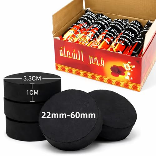 100 Charcoal Disc Tablets – Instant Light Hookah Shisha Coal