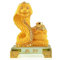 BOYULL 2025 Chinesisches Sternzeichen Schlange Jahr Goldene Harz-Sammelfiguren Tischdekoration Statue