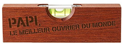 Casa Vivente Outil 2en1 avec Ouvre-bouteille et Niveau à Bulle, Gravure pour Grand-père, Meilleur Ouvrier du Monde