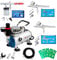 Voilamart Complete Airbrush Kit with Compressor 1/6HP High Performance Quiet Compressor 0.35mm 5cc/22cc Dual Action Air Brush Gun Nail Tattoo Art Paint Makeup Cake Decoration Car Paint Brush