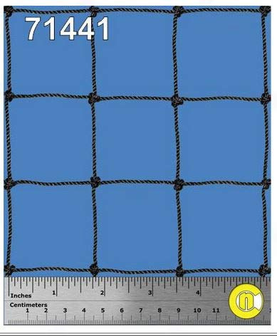BuyBocceBalls Listing - Pack of 2 - Black - Standard Water Polo Goal Net - 4'H X 10'W X 1' Deep at top and Bottom; Made of Black #21 Nylon, 1 3/4 mesh, Tape Bound; Lacing Cords Included. 5lbs