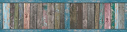 A.S. Création Bordüre Only Borders 10 Borte 5,00 m x 0,13 m blau braun bunt Made in Germany 368601 36860-1
