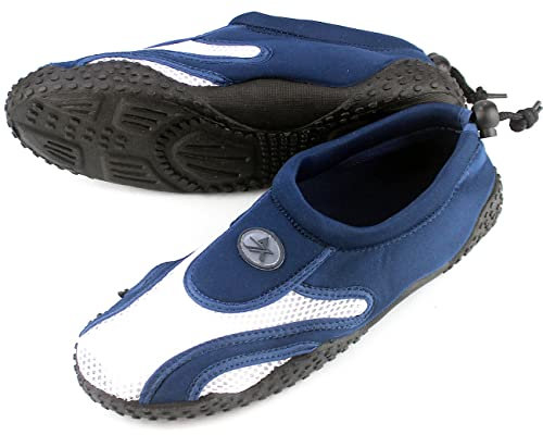 MASMAS Wasserschuhe, Taucherschuhe, Schnorchel, Surf, Pool, Strand, Meer, Fluss, Aqua, Cycling, Wassersport, Schwimmschuhe für Herren, Damen, Unisex (Blau, Numeric_43)