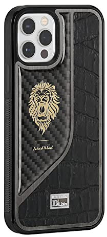FHZXHY Compatible with iPhone 12 Pro Max Case Carbon Fiber Hybrid Design Protection Phone Case for Men Soft TPU Rubber Bumper Non Slip Shockproof Protective Case Cover-Mixed Black