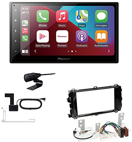 Pioneer SPH-DA160DAB 2-DIN Autoradio CarPlay Android Auto Bluetooth DAB USB passend für Toyota Auris ab 2013 Klavierlack schwarz