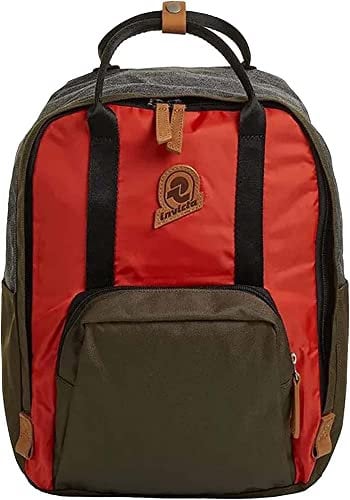 Invicta Rucksack, SHYLLA, aus nachhaltigen Materialien, Praktischer Rucksack für Reise, Freizeit, Ausflüge; Uni, Büro , mit Laptopfach bis 13'' , Tagesrucksack, Handtasche; rot/braun