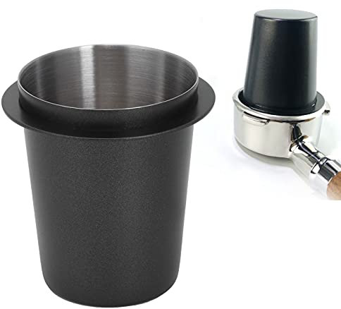 Coffee Dosing Tool, Washable 58mm Coffee Grinder Coffee Extraction Cup for Home(58mm Black)