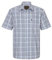 WALKER AND HAWKES - Men's Checkered Blue and Red 100% Cotton Short Sleeve Canterbury Country Shirt with Pocket Classic-Fit - Blue - Large (42'')