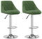 vidaXL 2X Barhocker Höhenverstellbar Drehbar Küchenhocker Barstuhl Tresenhocker Thekenhocker Tresenstuhl Bistrohocker Bar Stuhl Hocker Dunkelgrün Samt