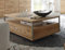 expendio Couchtisch ESMA 16 Eiche Bianco teilmassiv 115x70x39 cm Sofatisch auf Rollen Beistelltisch Wohnzimmertisch Wohnzimmer