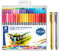 STAEDTLER Doppelfasermaler mit zwei Spitzen für zwei Linienbreiten und metallic Marker in Gold und Silber, für helles und dunkles Papier, 120 Filzstifte und 2 Marker, 3200TB120P1X