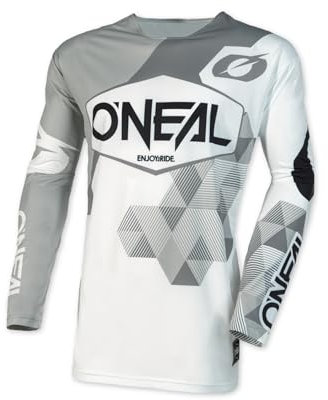 O'NEAL Mayhem Jersey Covert V.23 I Motocross Shirt MTB Trikot Herren Langarm I Leichtes MX MTB Jersey viel Bewegungsfreiheit I Schnelltrocknend, atmungsaktiv I Weiß I Größe XXL