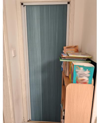 AMUFJJ 60 70 80 90 100 cm Breit Falttür Komplettset Nach Maß, Innentüren & Raumspartür Für Lagerräumen/Besprechungsräumen, Ziehharmonikatür Mit Zarge Komplett(90x175cm)