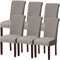 KELUINA Moderne Stuhlhussen 1er/2er/4er/6er Set, Stretch Stulhhussen Schwingstuhl Elastisch Abnehmbarer Waschbarer Universal Stuhlbezug für Hotel Bankett Hochzeit Party Deko (Hellgrau,6 Stück)