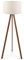 Lámpara de pie pantalla recta con 70% mdf / 30% pvc fabric, blanco trípode oscuro, colección Tanganica, 38x38x140, casquillo E 27