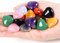 XIANNVXI 10 PC Kristalle Steine Herz Stein Bunte Steine Heilung Kristall Edelsteine Set Poliert NatüRliche Glückssteine