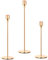 Mivitoom Set of 3 Gold Candle Holders,Taper Candle Metal Candle Stand Holder - Elegant Candlestick Holders for Home Party Wedding Decoration