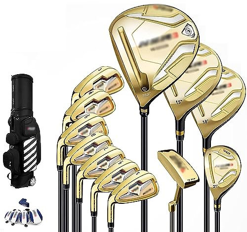 Set da golf da 12 pezzi, mazza da golf completa da uomo per mancini, con borsa per supporto, asta in carbonio, borsa per palline da golf standard