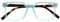 OPULIZE KOI Lesebrille - Große Rechteckige Brillenfassung - Aqua - Sehhilfe für Damen, Herren - Federscharniere - R50-Q - +3.50