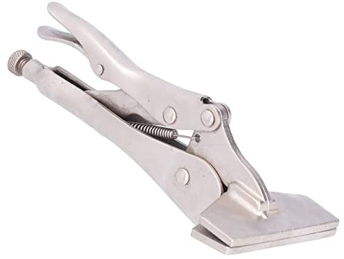 Hose Clamp Pliers, Flat Grip Pliers Made of Steel, Adjustable Flat Head Vice Grip Pliers for Connecting Welded Parts(10inch)