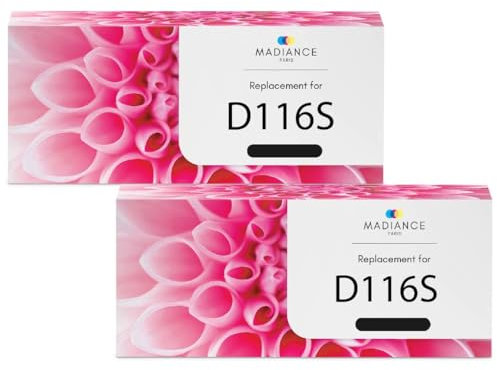 MADIANCE D116S SU840A Tonerkartusche, kompatibel mit Samsung D116S Samsung Xpress M2835dw Toner M2675FN M2675F M2825DW M2825ND M2825 M2875FD M2875FW M2875 M2885FW M28885 6 (Schwarz, Pack Von 2)