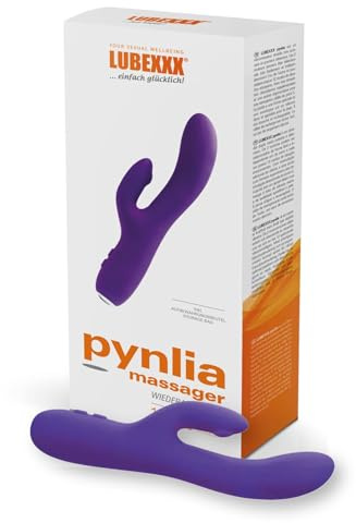 LUBEXXX Pynlia Massager, G-Punkt Vibrator mit Klitoris-Stimulation für die Frau, 2 x 12 Vibrationsmodi, sehr leise und kraftvoll, USB-Rechargeable Sexspielzeug, multifunktional, beste Qualität