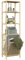 HOMCOM Etagère de Rangement pour Salle de Bain en Bambou avec 3 étagères et 1 Panier à Linge Amovible 44L x 33l x 160H cm