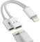 Dual Lightning Headphone Adaptor for iPhone Aux Adapter 2in1 14 13 12 Pro Max Audio Charger Jack Splitter Earphone Charging Port Dongle Cable for Apple iPad Mini Connector Charge Plug Converter