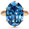 Linawe Aquamarin Ringe Frauen, Blauer Stein Ring Verstellbar, Grosse Moissanite Diamant Fingerring Damen, Rosegold Schmuck Ringe, Damenringe Jewelry Modeschmuck