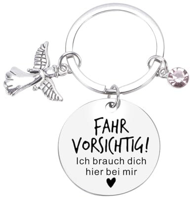 soporXw schlüsselanhänger fahr vorsichtig,schutzengel auto,führerschein geschenk,drive safe schlüsselanhänger,führerschein bestanden geschenk, auto motorrad geschenke für männer frauen beste freundin