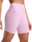 CRZ YOGA Womens ButterLuxe Motard Shorts 15cm - Haute Taille S'entraîner Course à Pied Short Yoga Vita Pink 42