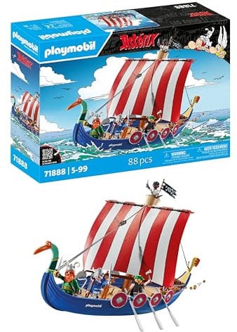 PLAYMOBIL | Asterix | Piratenschiff | Asterix Spielset | Piratenschiff Spielzeug | Asterix und Obelix | Abenteuer Spielzeug für Kinder ab 5 Jahren | 71888