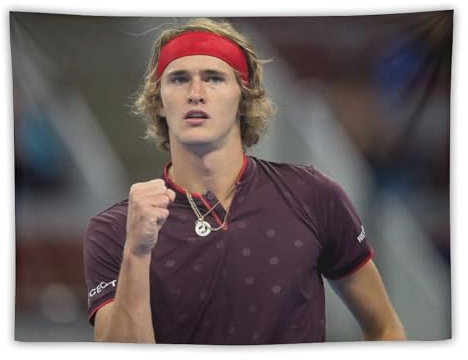 YOUMAN Alexander Zverev Deutschland, Tennis-Poster, Gemälde, Wandteppich, Kunstdruck, Wandteppich, Raumbild, moderne Wohnkultur, 76,2 x 101,6 cm