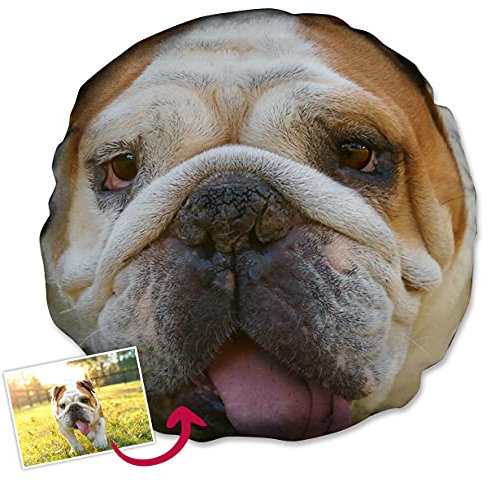 LolaPix Rundes Kissen, das mit Ihrem Foto, Design oder Text personalisiert ist. Verschiedene Größen verfügbar. Füllung inklusive. Größe 35x35cm.